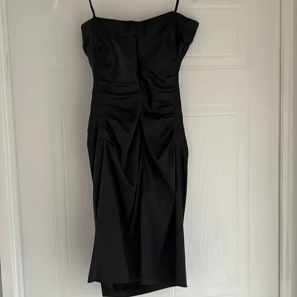 Black satin Tube top dress - Picture 2 of 2